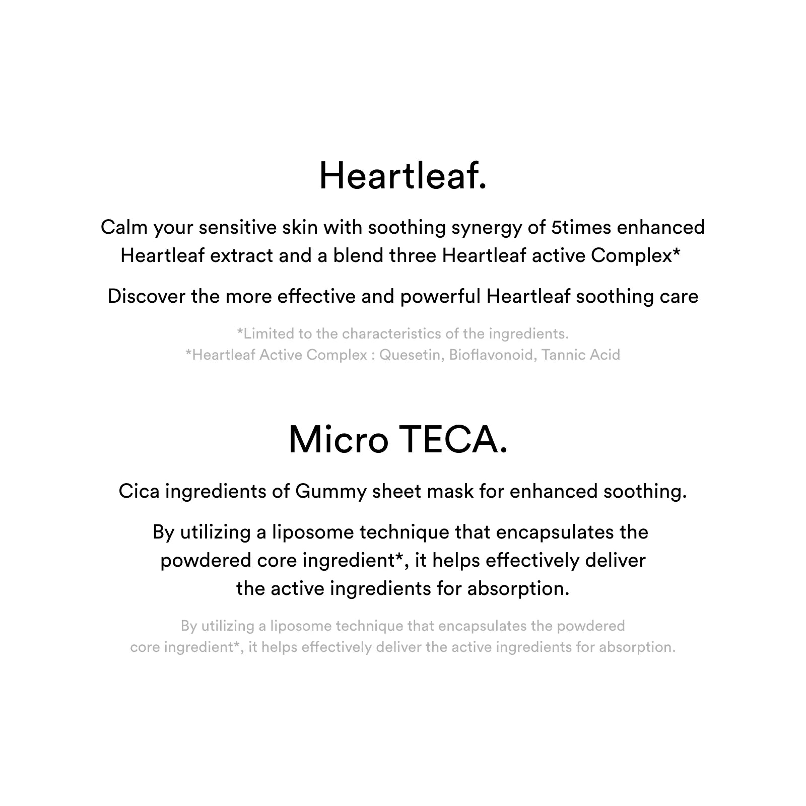 Abib Heartleaf Gummy Sheet Mask ingredient infographic 1 - Maison Masque