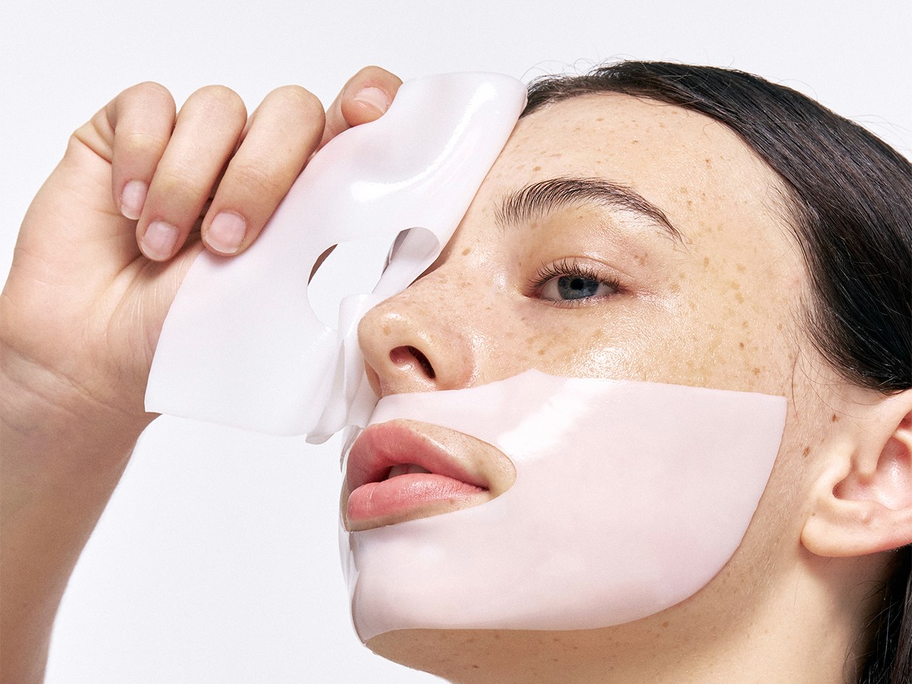 The Biodance Bio-Collagen hydrogel veil during application — Ritual I